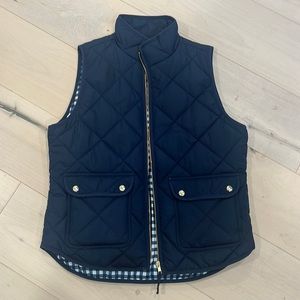J. Crew Navy Quilted Vest